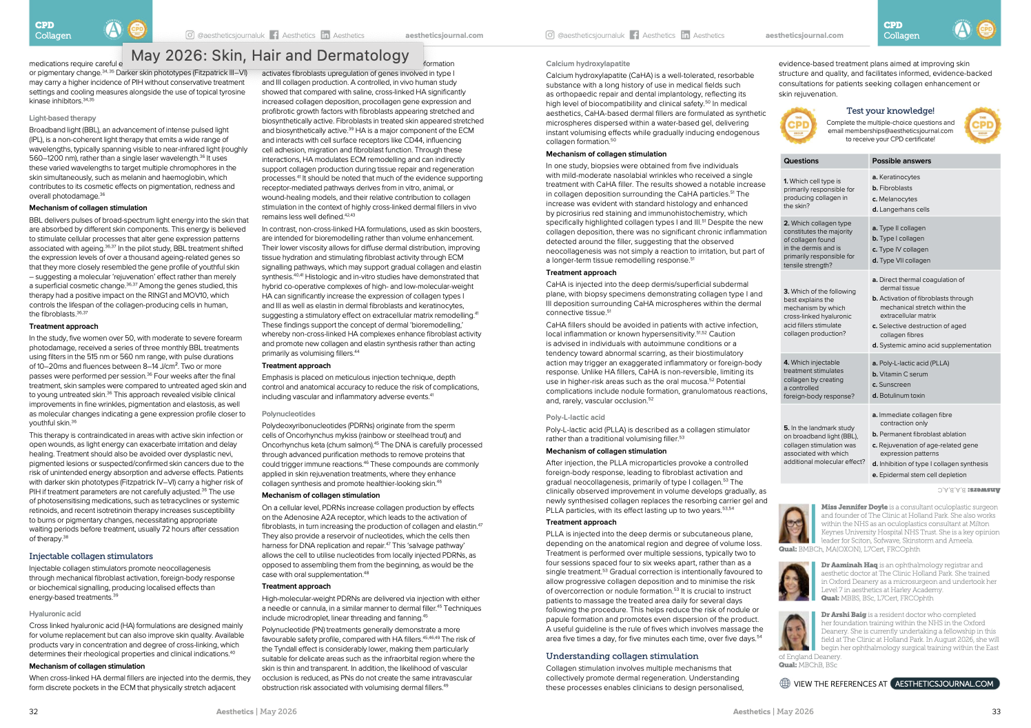 Article Spread & Contributors